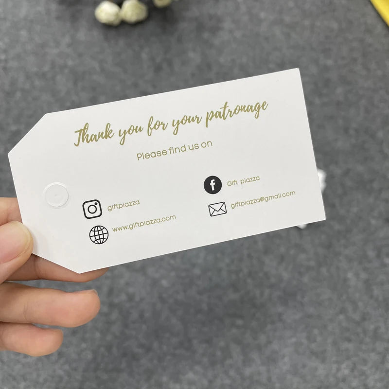 Hang Tags Luxury for Garment Clothing Size Tags Labels Custom Shape Swing Tags for Clothes Logo Printed Price Paper Sustainab