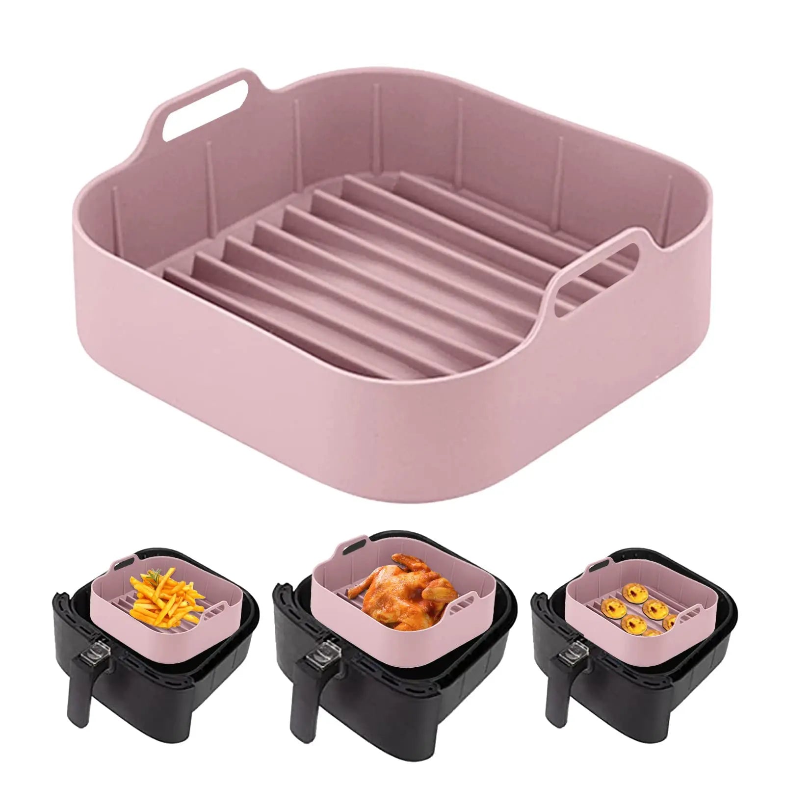 Air Fryer Liners Silicone Pot Liners for Reusable Silicone Air Fryer Liner Replacement Baking Insert Easy Cleaning
