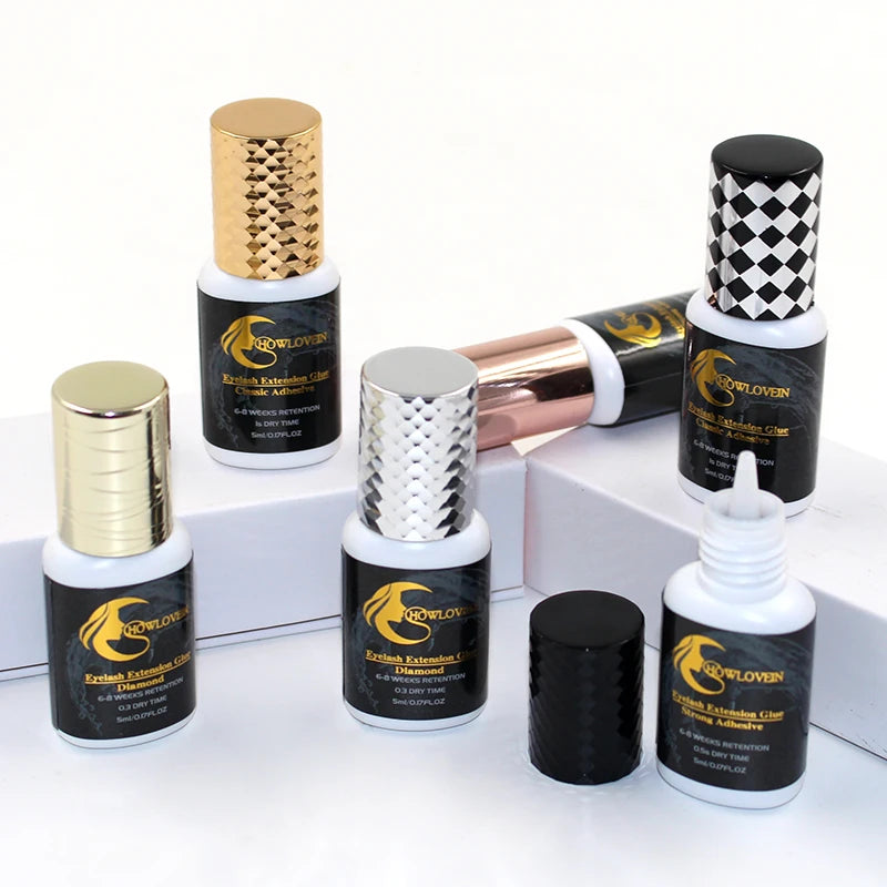 Hot Selling Private Label 0.5 Second Waterproof Eyelash Extensions Glue Fast Dry Lash Adhesive Eyelash Glue