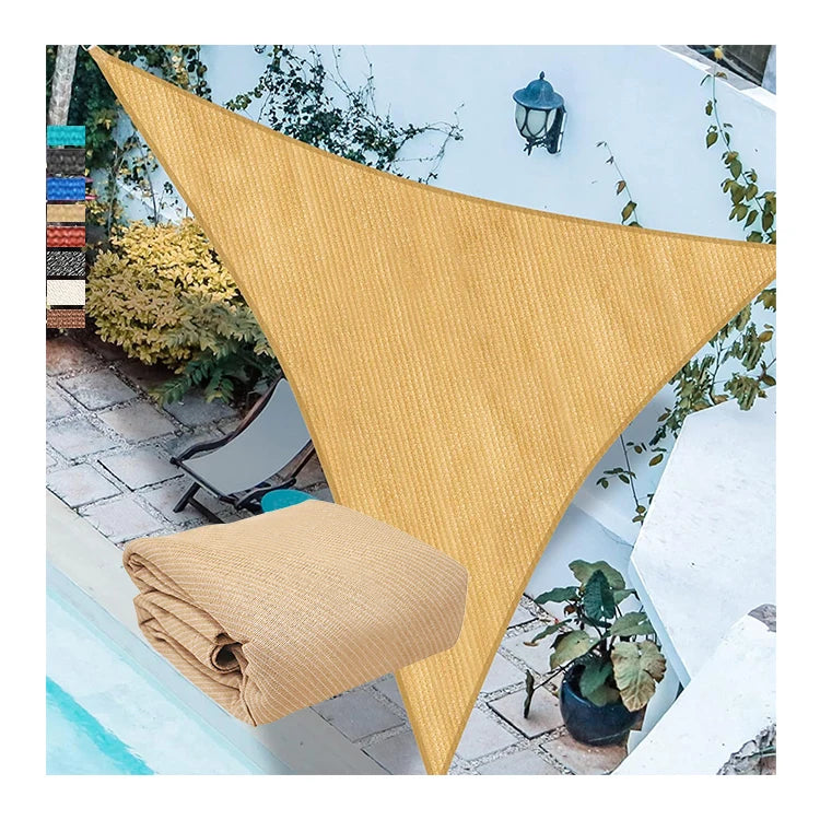 Patio Garden180gsm Backyard Car Shade Cloth Custom Triangle Shade Sails Commercial Outdoor