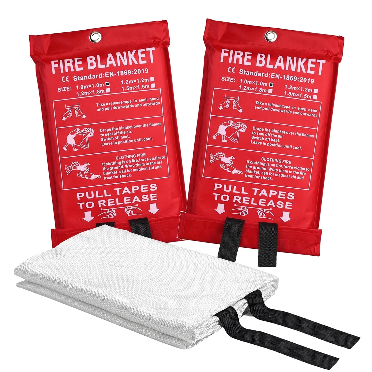 1m X 1m Home Fiberglass Kitchen Suppression Emergency Large Size Fire Blanket