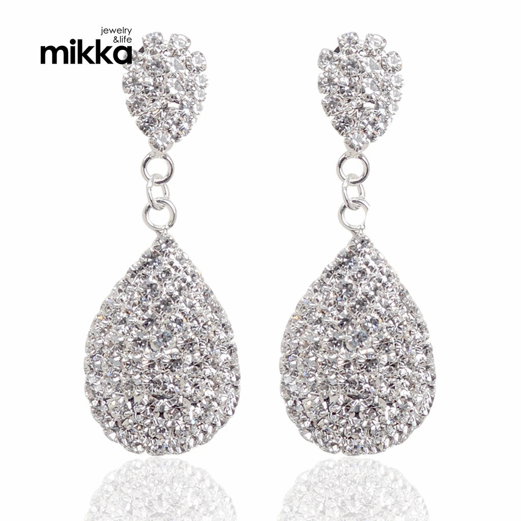 European and American Brides Are Fashionable and Exquisite and Popular Welding Water Drop Earrings
