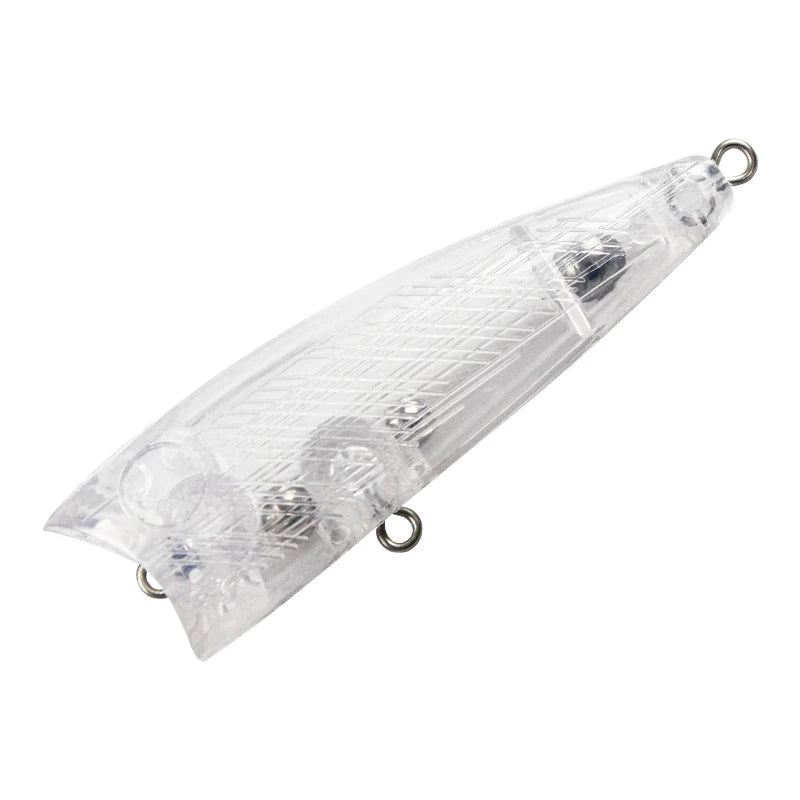 Unpainted ABS Topwater Popper Lure 7g/12g/18g Blank Hard Fishing Bait Without Hooks for River Lake Stream