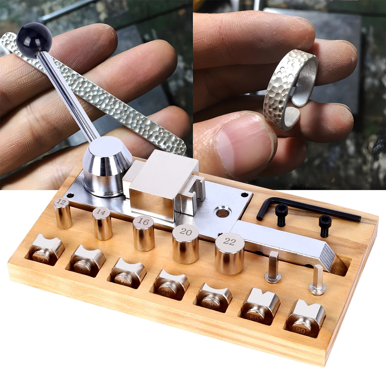 IV Jewellery Making Kit Jewelry Earring Bending Tools Device Metal Tools Mini Ring Bending Shaping Machine Hand Ring Bender T
