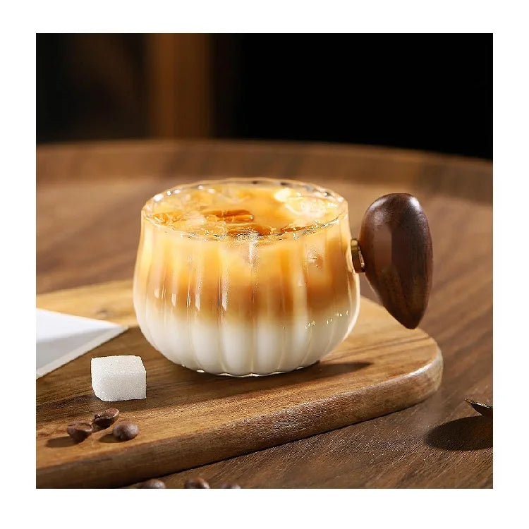 Borosilicate Glass Coffee Mugs 350ml/500ml Luxury High Temperature Resistance for Coffee Shops Hotels & Offices