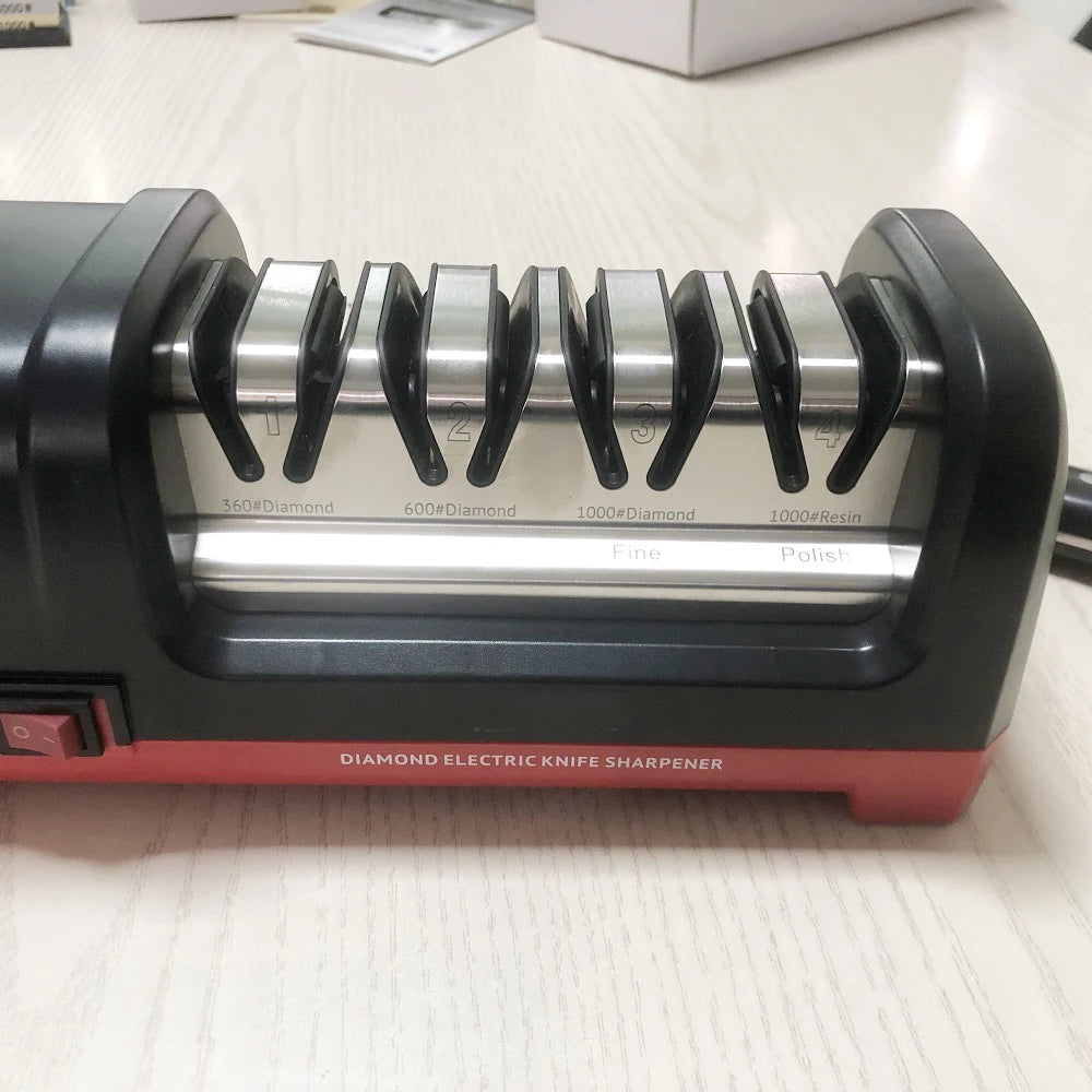Hot Recommend 110-230v Knife Sharpening Machine 4 Stage Professional Kitchen Use Electric Knife Sharpener