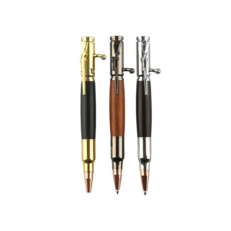 NEW Luxury Creative Metal  Gun Ballpoint Pen Press Function Ballpoint Pens Customizable Logo Office Supplies