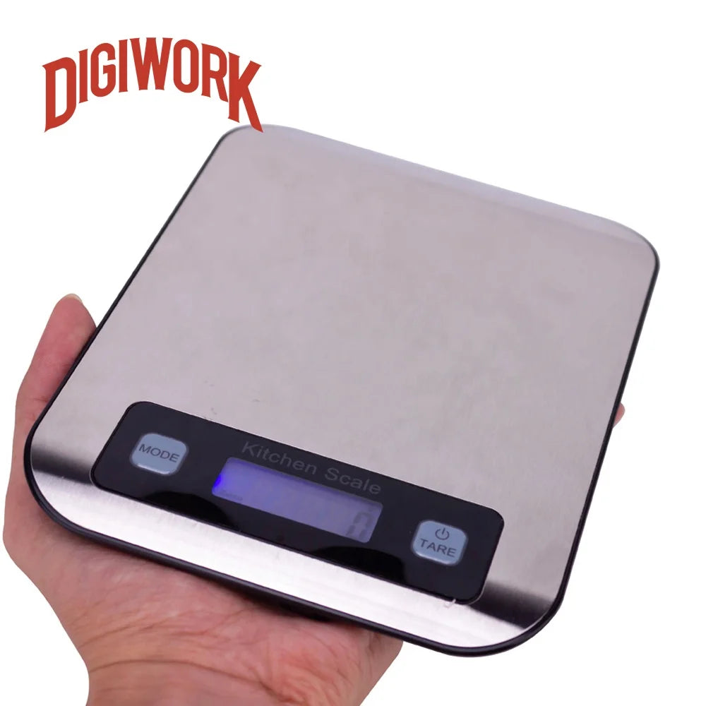 DIGIWORK 3kg/0.1g Battery Supply(included) Good Quality Kitchen Scale with Large Weighing Platform