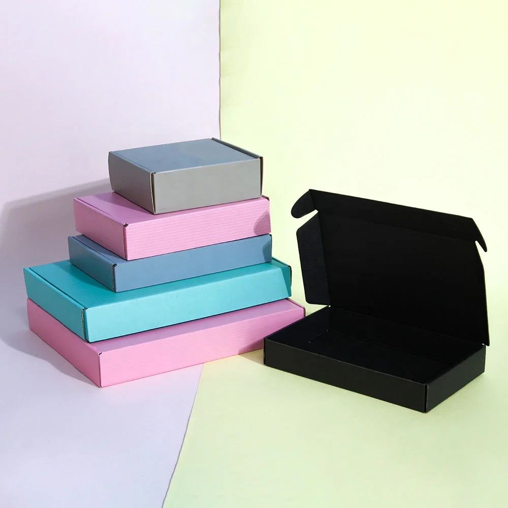 Fashion Gift Logo Custom Design Packaging Mailer Corrugated Paper Foldable Corrugated Shipping Box