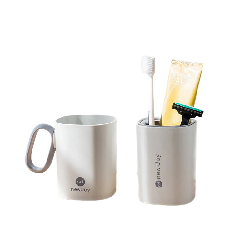 Family Couples Reusable Plastic Tumbler Home Mouthwash Gargle Cup Drain Tray Bathroom Accessories Toothbrush Holder Elegant S