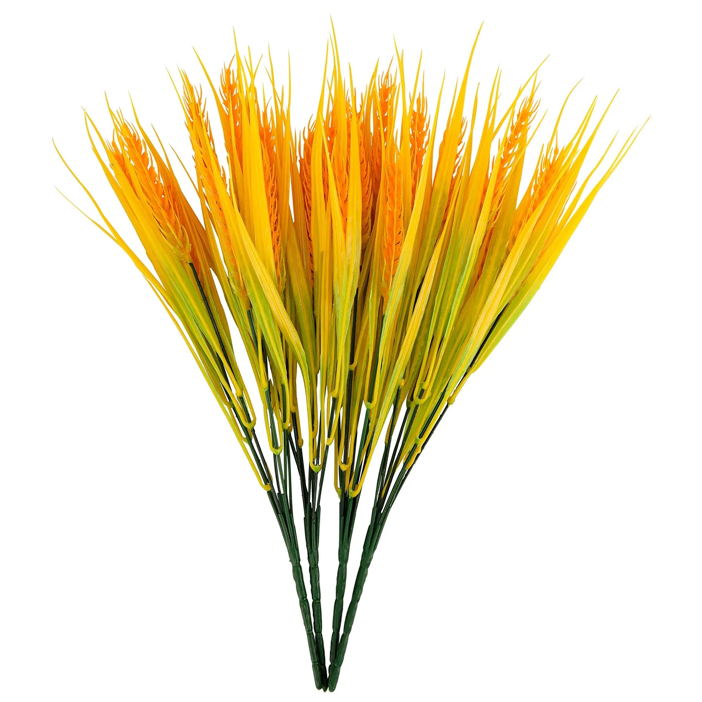 High Quality 4PCS/Set Artificial Plants Faux Plastic Wheat Grass Leaves Shrubs Simulation Greenery Bushes Home Garden Decor