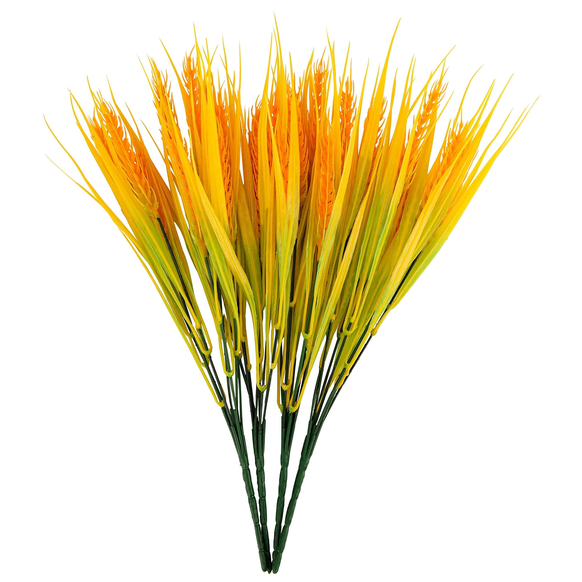 High Quality 4PCS/Set Artificial Plants Faux Plastic Wheat Grass Leaves Shrubs Simulation Greenery Bushes Home Garden Decor
