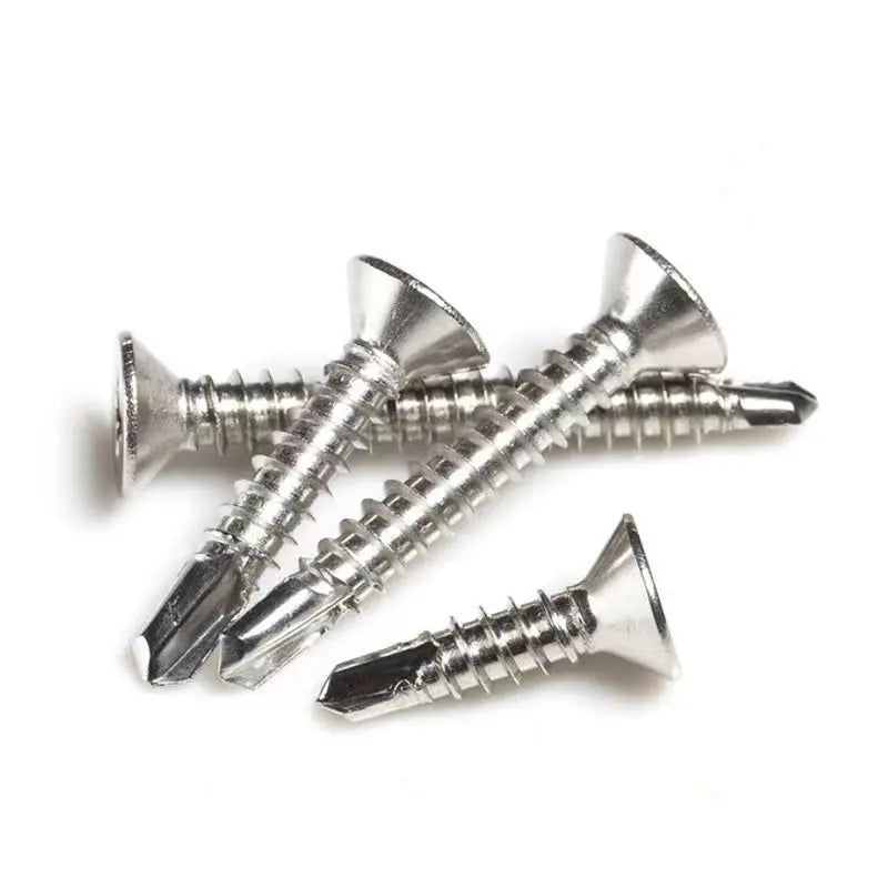 Customized Phillips DIN7504 M4 25mm Flat Head Raised Countersunk Self-Drilling Screws Zinc Plated Stainless Steel Roofing
