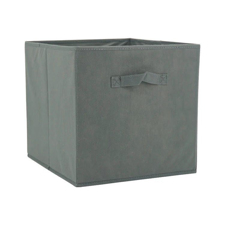 Classic Rectangle Foldable Toy and Laundry Clothes Storage Box Linen Fabric with PC Plastic for Household Storage