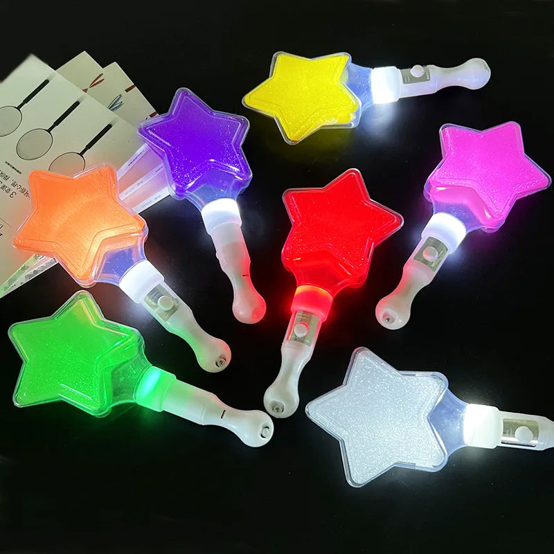 Hot Selling Custom LED Flashing Star Shaped Light Sticks Festival Accessories for Diwali Ramadan Graduation Wholesale Gifts f