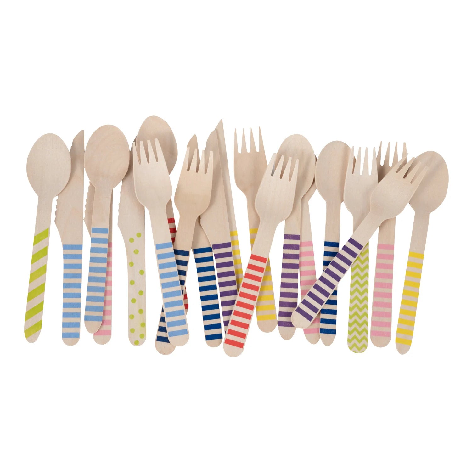 Individually Packaged Birch Wood Cutlery Custom Design Wooden Cutlery Set Disposable