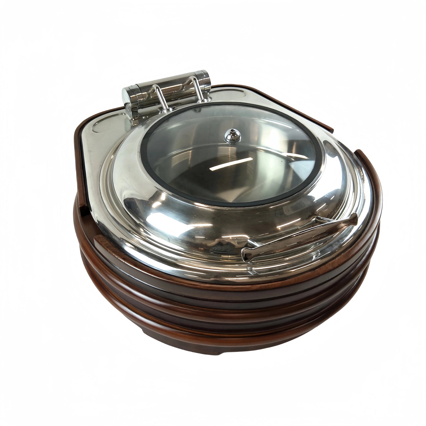 YITIAN Superior Quality Round Stainless Steel Food Heater Hydraulic Self-Service Wood Base Hotel Welcome Banquet Dining Stove