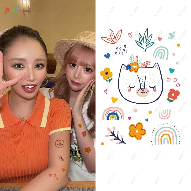 Small Transfer Flower Tattoo Tiny Temporary Colored Finger Tattoo More Than 20 Tattoo Stickers Can Be Obtained From One Image
