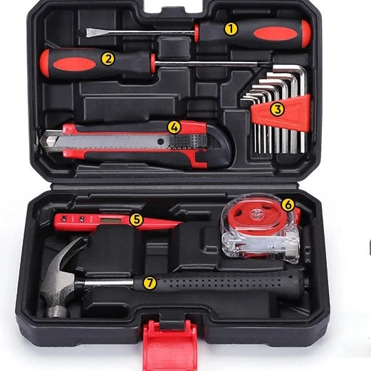 New 15 Piece Household Basic Mixed Hand Tool Sets Home Repair Tool Kit for Gifts