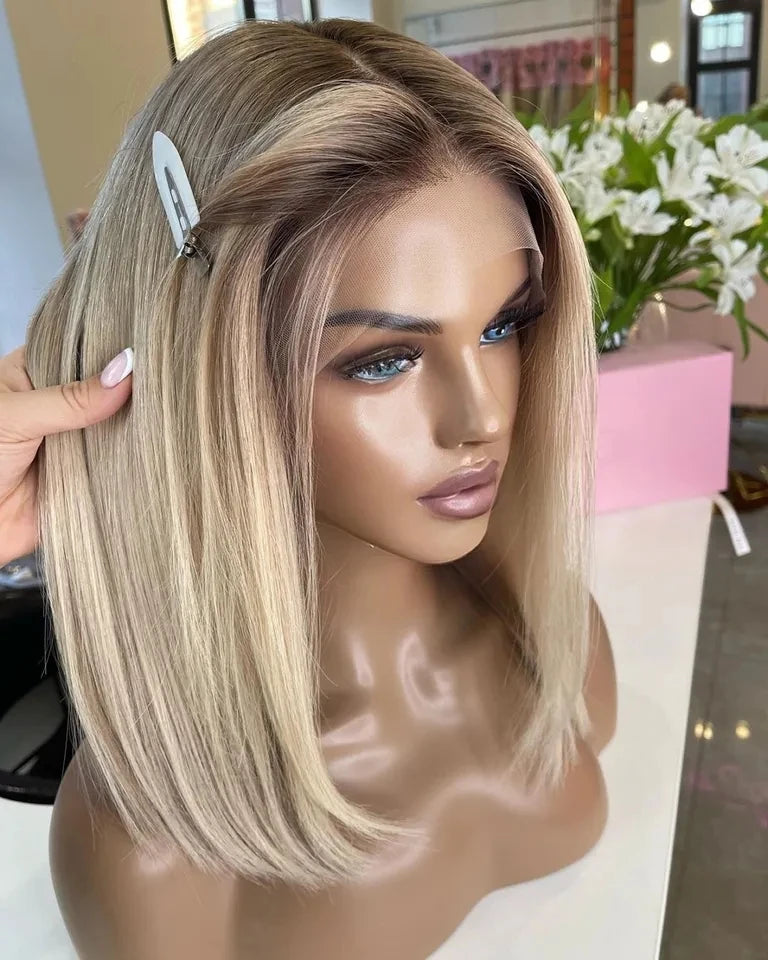 Popularity 100% Human Hair Topper Ombre Color Free Part Natural Human Hairline Silk Top Toupee for Women