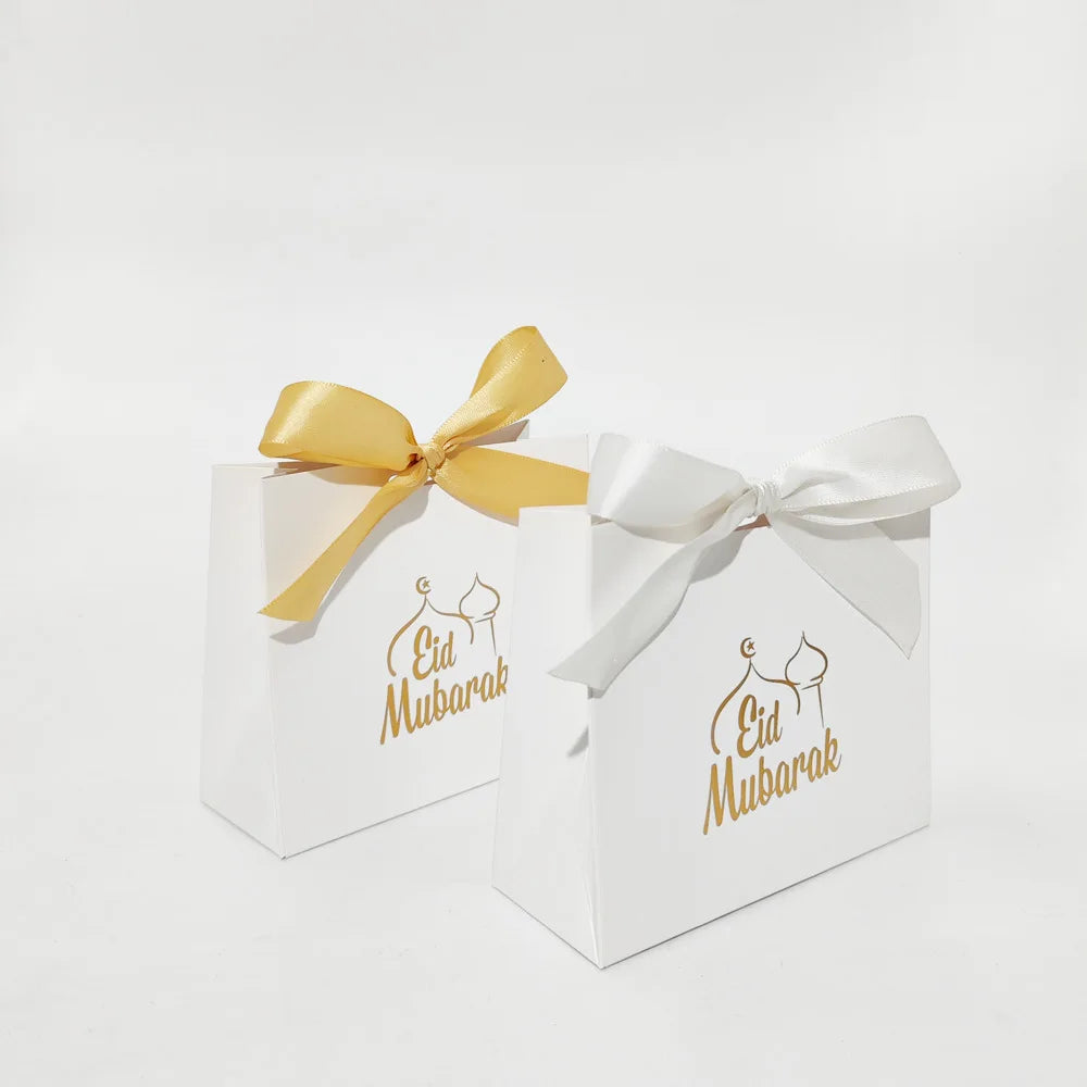 Mosque Eid Moubarak Candy Box Package Eid Mubarak Gift Box Coffret Musulman Candy Ramadan Decoration