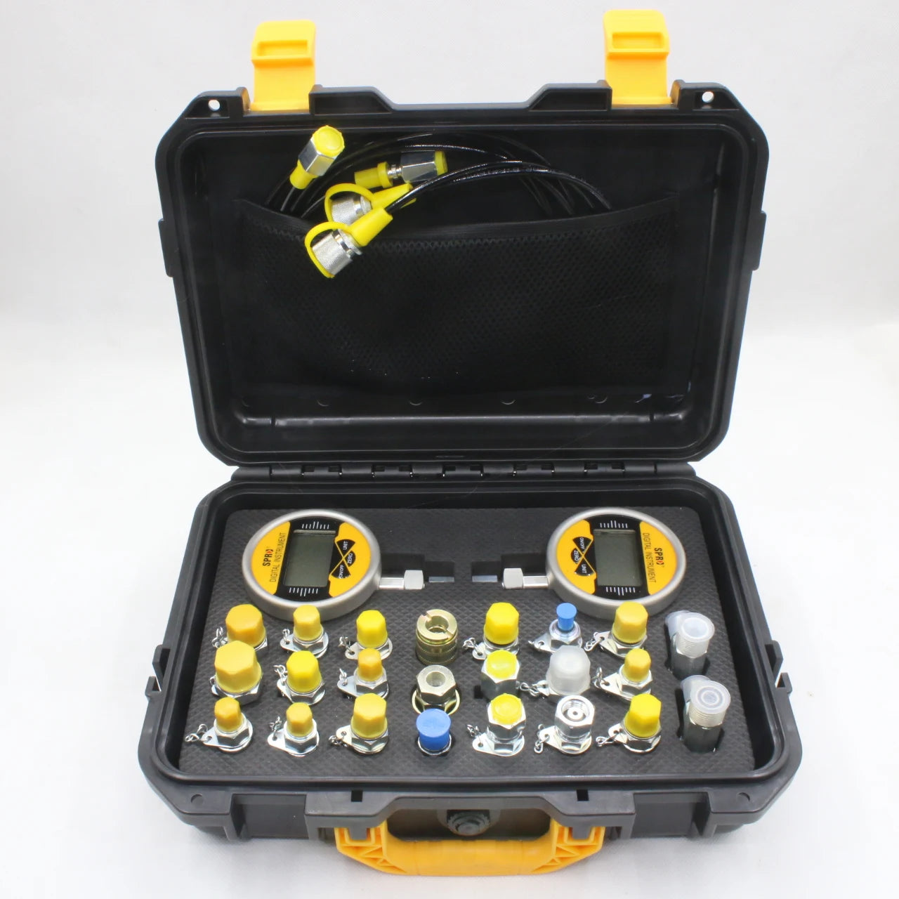 Duker Best Selling Construction Machinery Digital Display Pressure Gauge 0-60MPA Pressure Test Kit 2 Gauges 11 Test Fittings