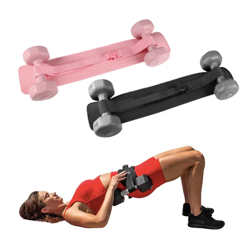 Adjustable Anti-slip Booty Thrust Trainer Booty Hip Thrust Belt for Dumbbells