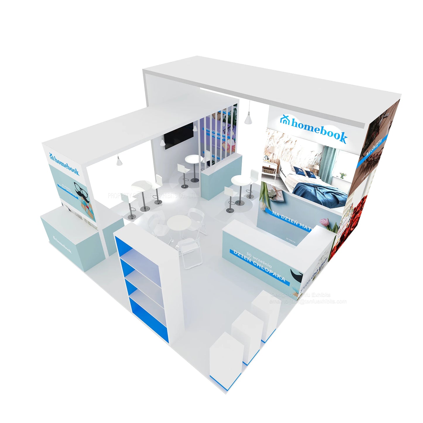 TANFU 6x6 or 20x20 Customizable Recyclable Tradeshow Booth