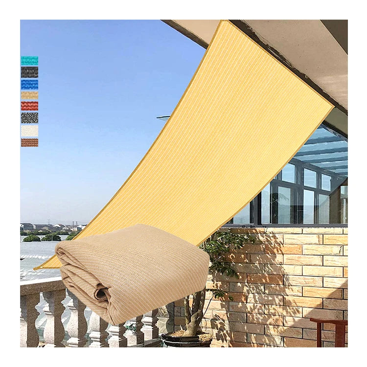 Garden Outdoor Uv Block Shade Sail Privacy Screens Beige Carport Terrace Shade Cloth 2x2m