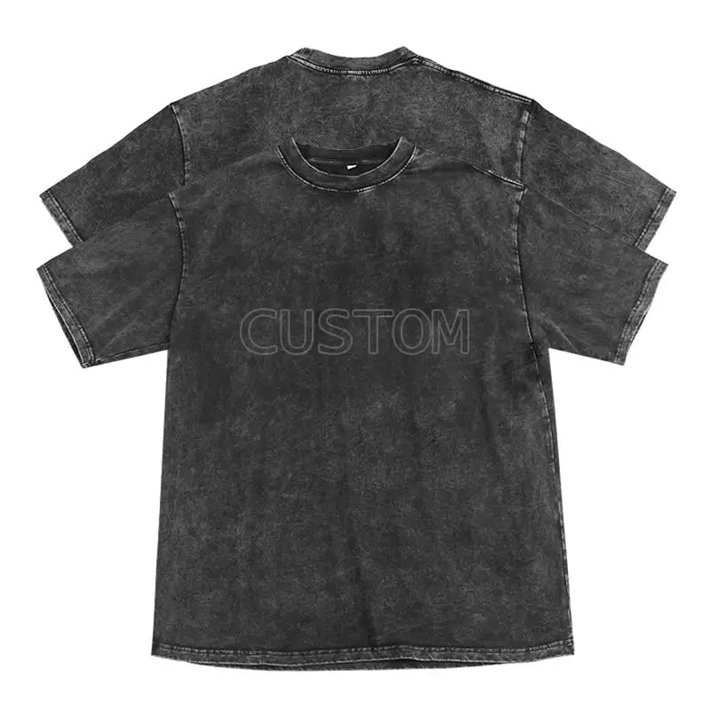 High Quality Streetwear Casual 230g Washed Acid Wash Tshirt Men Cotton Blank Clothes Custom logo Oversized Vintage t Shirt