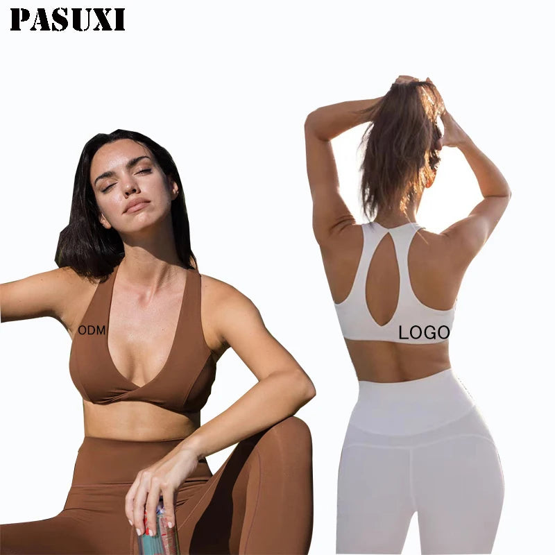 PASUXI High Quality High Impact Support Vest Shockproof Fitness Bra Custom Logo Sports Top Gym Bra Yoga Women Sports Bra