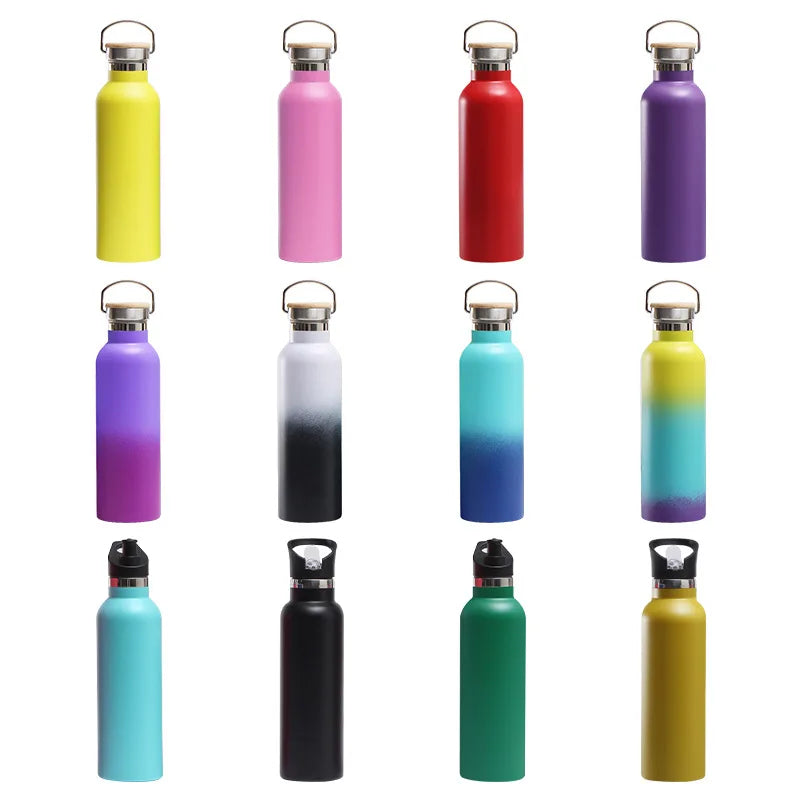 500ml 600ml 1000ml Customized Insulated Logo Sport Drink Bottle Double Walled Stainless Steel Water Bottle