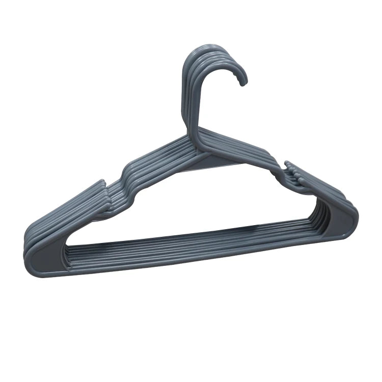 Top Seller Durable Plastic Grey Clothes Hangers Lightweight and Space Saving with Flexible Design for Wardrobe Use