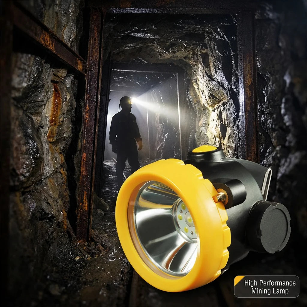 Led Rechargeable Mini Portable Cordless Underground Miner's Lamp Headlamp Mining Light Headlamp