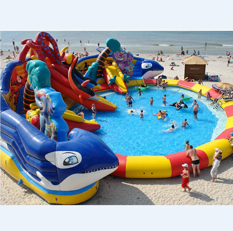 Customized Inflatable Ground Water Park Commercial Outdoor PVC Inflatable Water Park with Customizable Size
