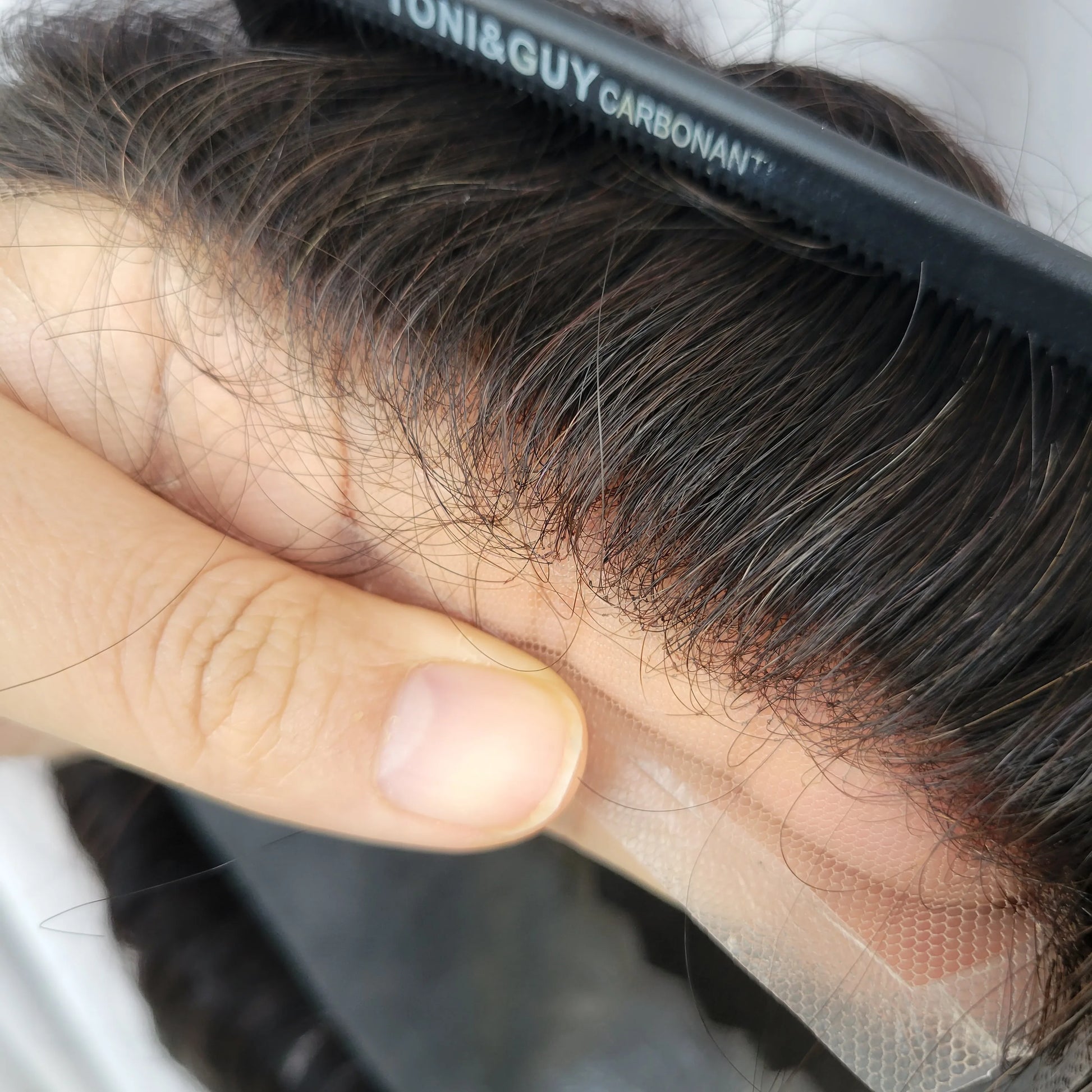 Q6 Male Hair Prosthesis Swiss Lace Wigs for Men Breathable 100% Human Hair Toupee Men Replacement Systems Male Wig