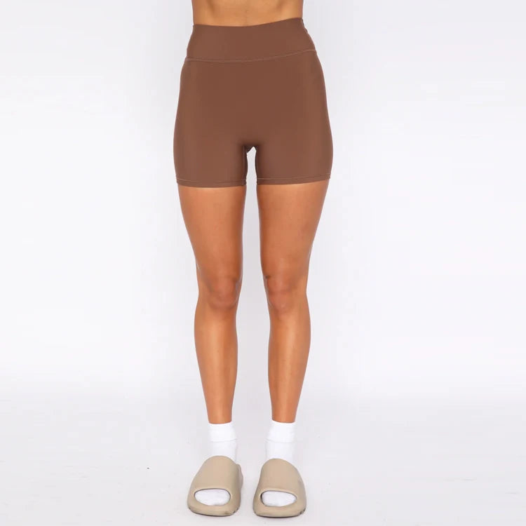 New Dropped Design Custom Logo Workout High Waistband Tummy Control Women GYM Fitness Biker Shorts