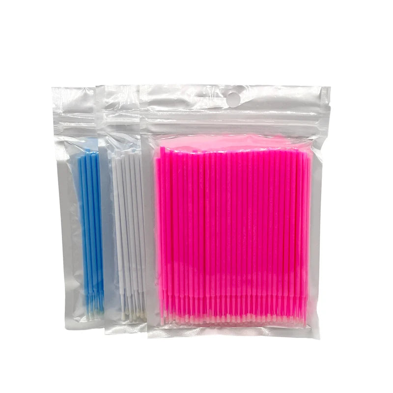 Tool Adhesive Oral Disposable Applicator Plastic Dental Glitter Swab Micro Eye Brush Lash Wand Microbrush Stick Extension