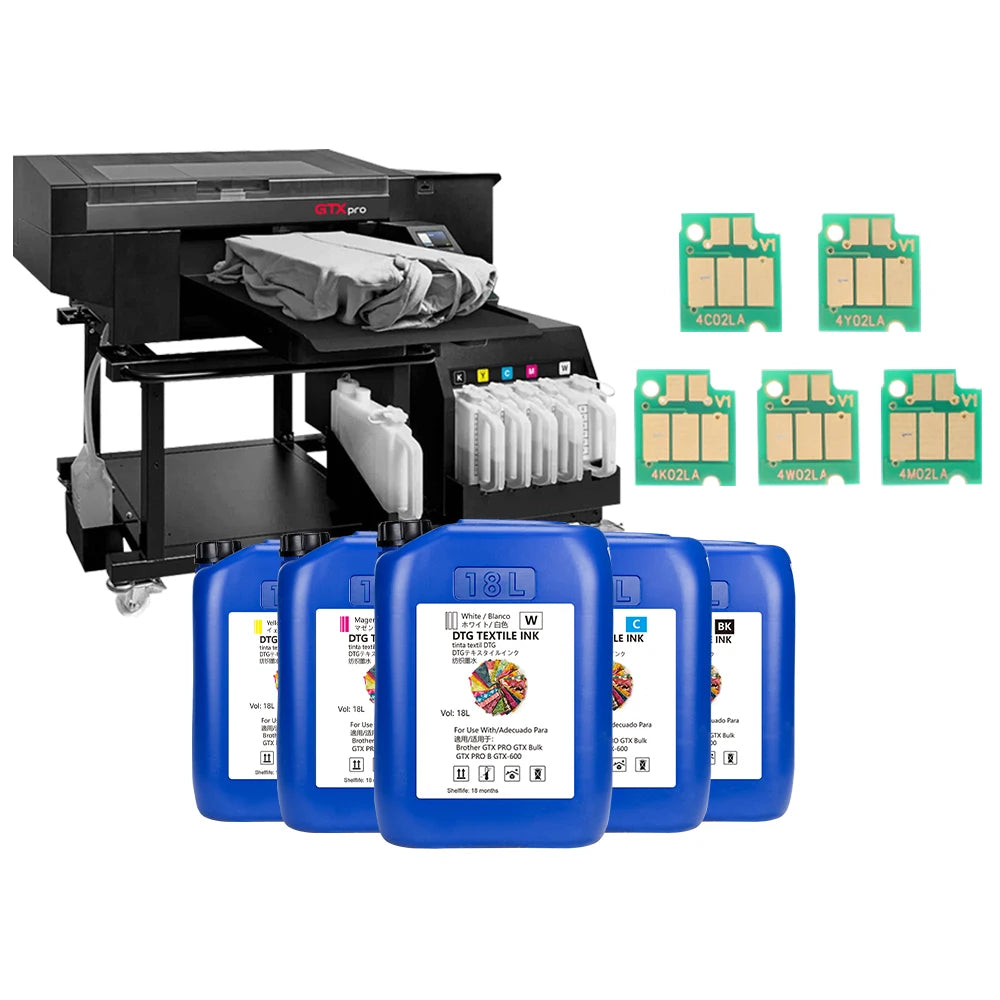 Winnerjet 18L GTX Ink Bottle With One Time Chip for Brother GTX-422 GTX-423 GTX-425 GTX-600 GTXPro Series Printer