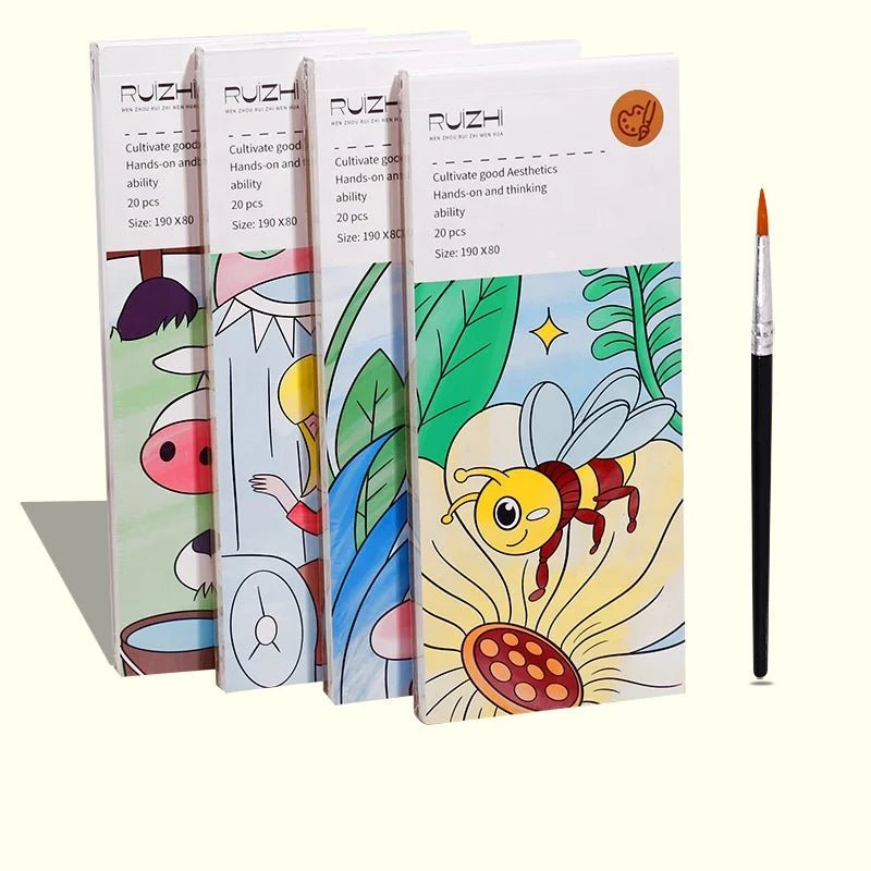 2023 New Children's Gouache Graffiti Picture Book Pocket Watercolor Painting Book Magic Water Coloring Books for Kids