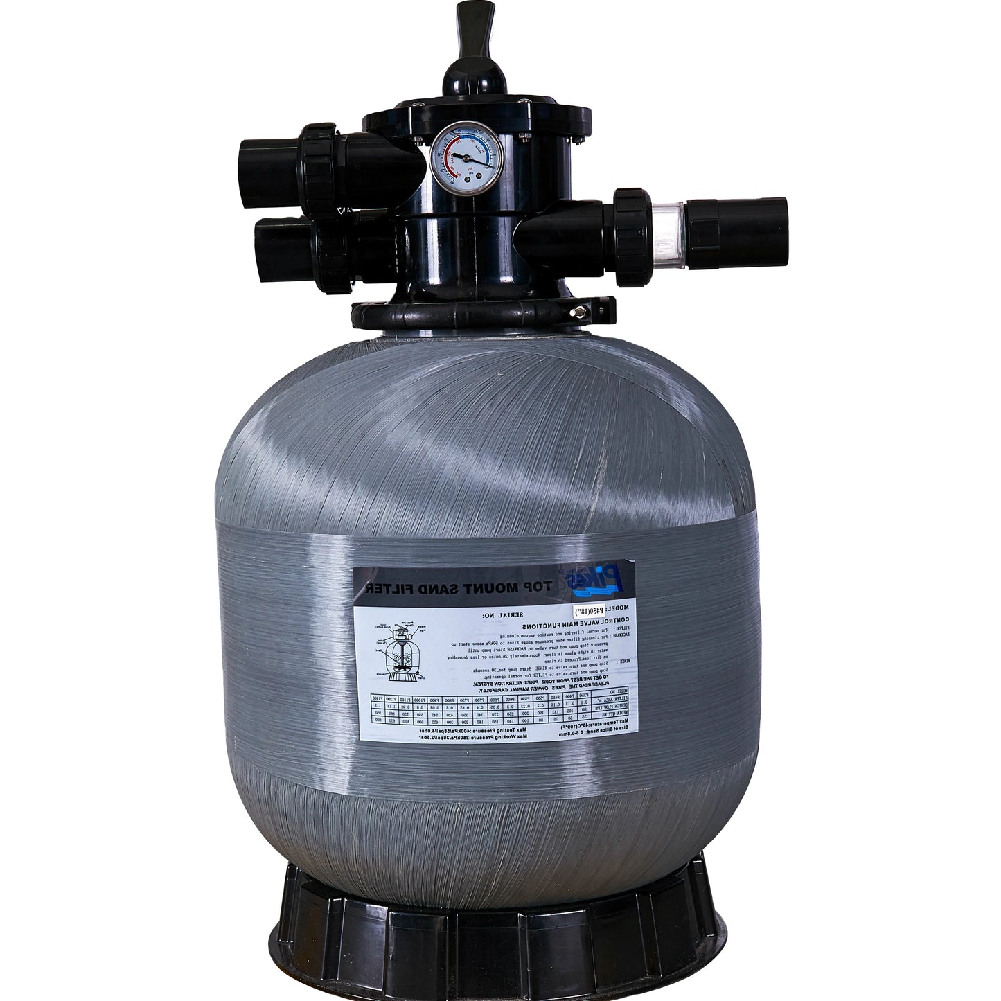 Vigor 700mm-1200mm Water Treatment Large Capacity High Pressure Swimming Pool Accessories Fiber Glass Sand Media Filter