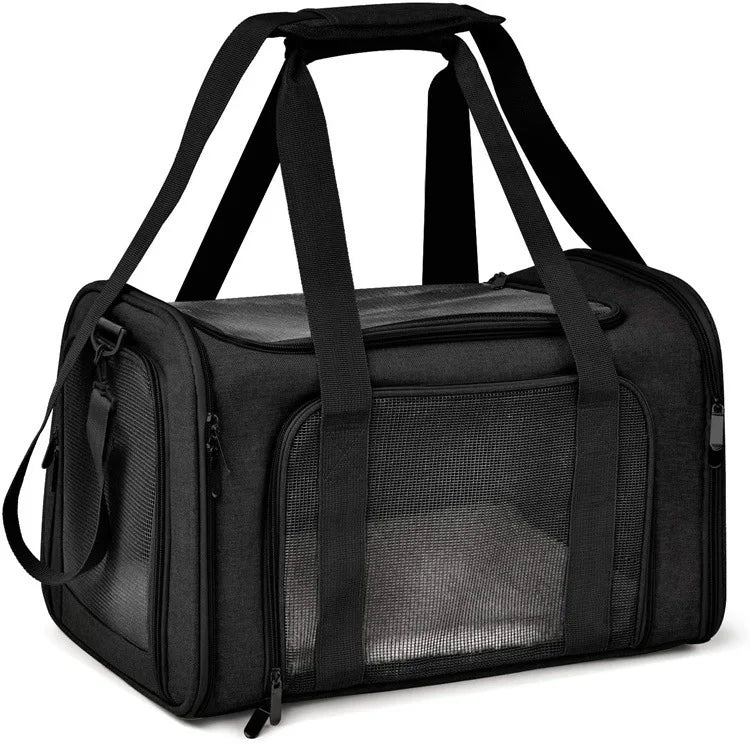 2026 Newest High Quality Oxford Pet Carrier Hot Sale High-Durable Expandable Airline Portable Folding Animal Dog Travel Bag