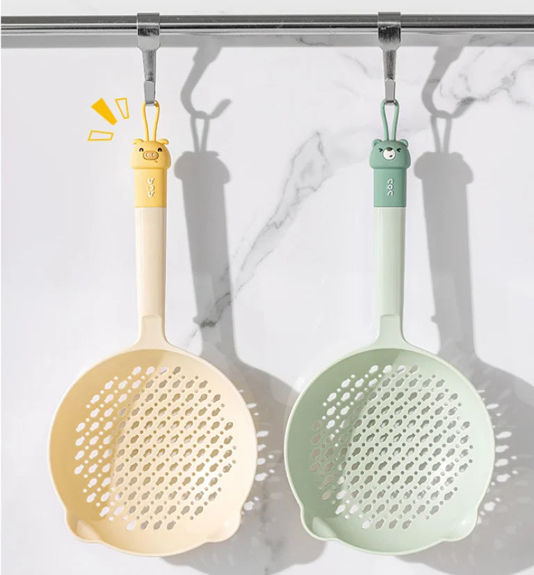Home Kitchen Dumpling Long Handle Drain Scoop Reusable Scoop Colander Strainer High-temperature Durable Noodles Straine