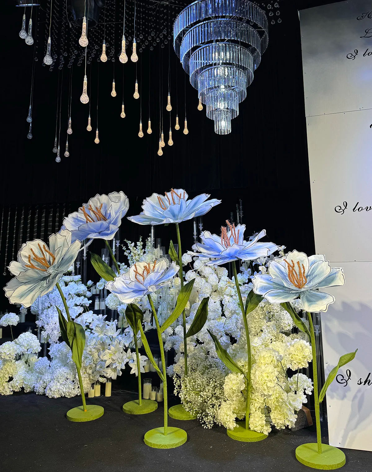 A118 Large Giant Paper Flowers  Decoration for Wedding Silk Flowers Blank Pressing Wedding Artificial Flowers