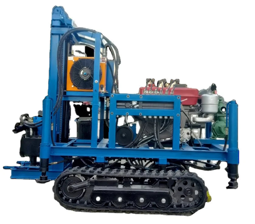 Factory 25HP 150m Small Crawler Full Hydraulic Diesel Water Well Drilling Rig