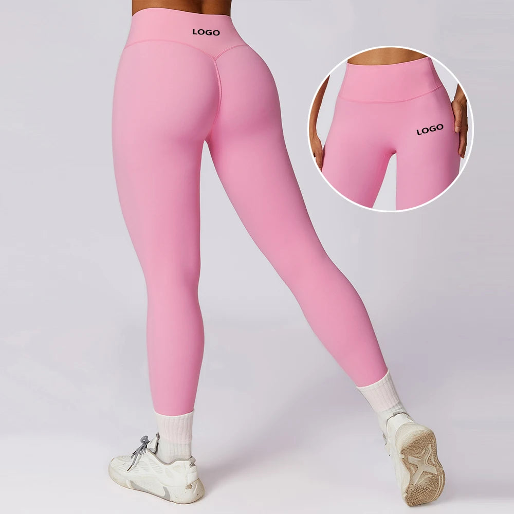 Butt Lifting Soft Workout Custom Logo Running Yoga Sport Pants High Waist Gym Leggings for Women Fitness