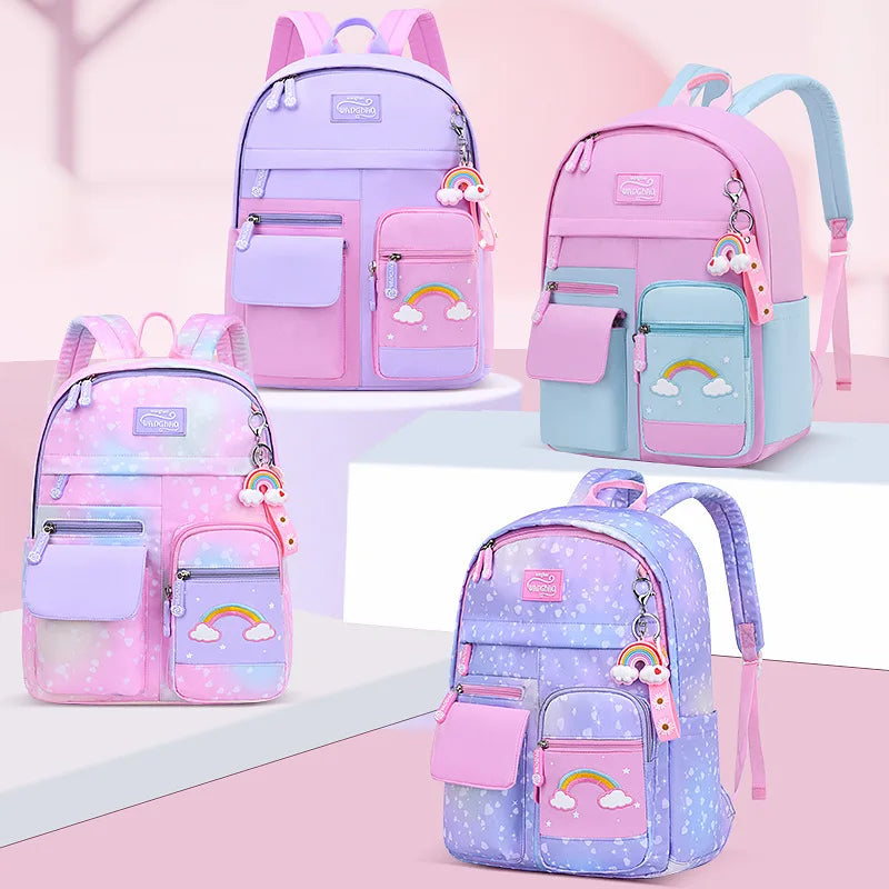 2024 New Children's Waterproof Bag Children's Oxford Book Bag for Secondary School Bags for Primary School Girls