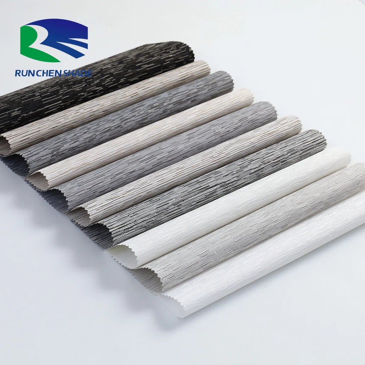 Modern Double-Layer Jacquard Zebra Curtain Fabric Blackout and Waterproof Soft Gauze for Home Windows Horizontal Design