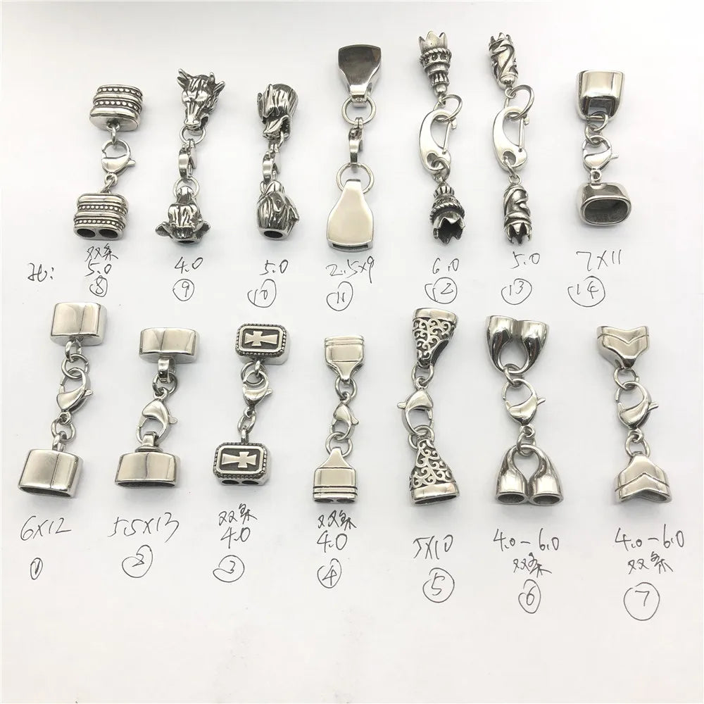 BXNK009 Stainless Steel Bracelet Charm Round Locking Clasp for Jewelry Making Round Clasps & Hooks Wholesale