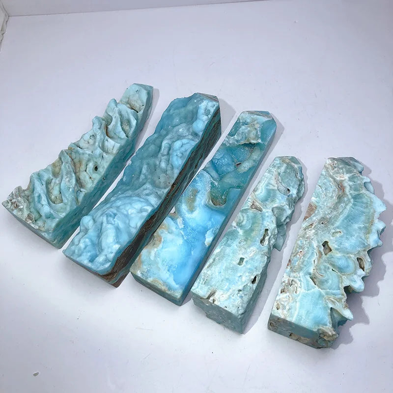 Wholesale Mineral Specimen Crystals Healing Rough Wand Hemimorphite Tower for Home Decoration